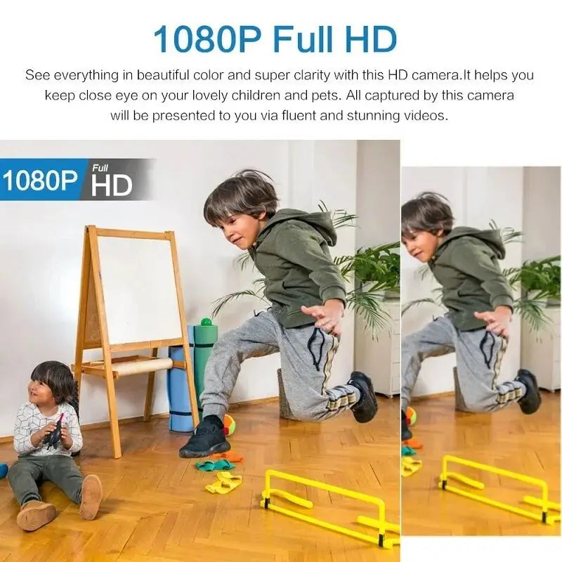 Wireless WiFi 1080P HD Mini Camera Baby Monitor Indoor Security Surveillance Night Vision IP Cam Video Recorder Safety Camcorder