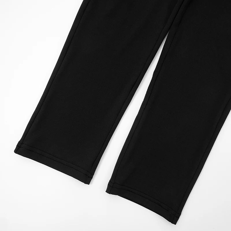 Weird Puss Sexy Women Tracksuit 3 Piece Set Fall Trend Side Split Bodysuit+Gloves+Leggings Matching Hipster Activity Streetwear