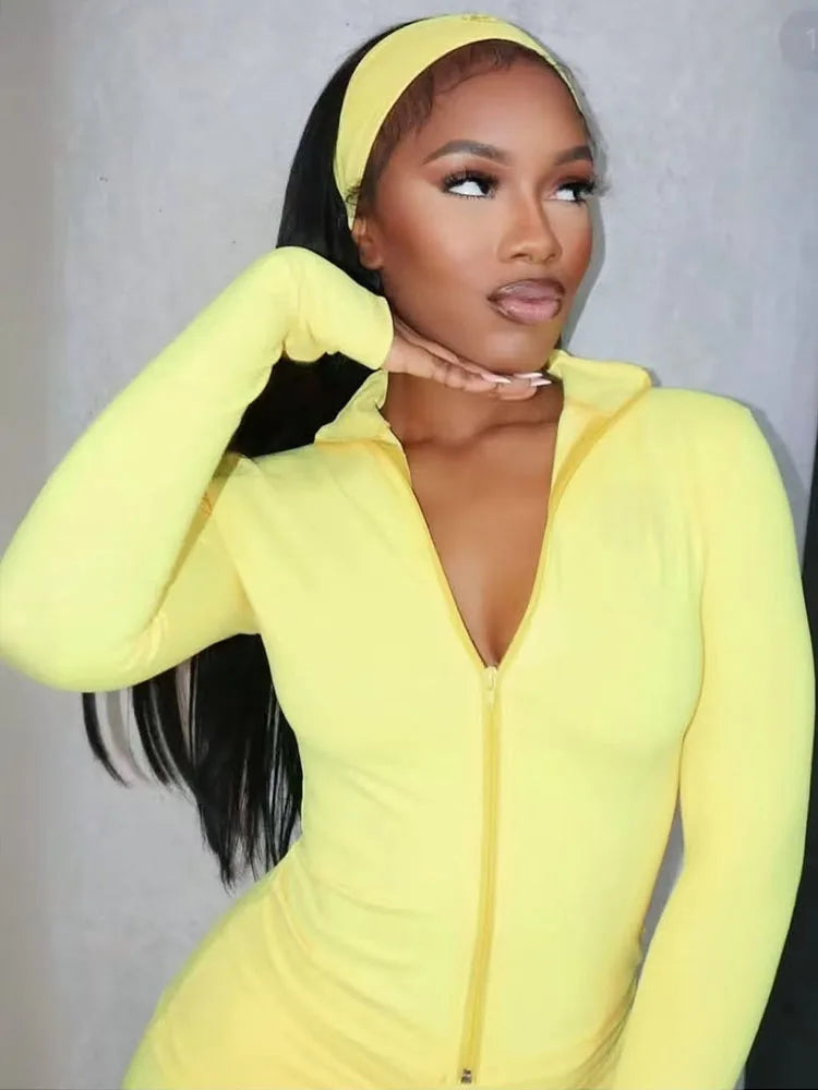 Weird Puss Casual Tracksuit Women 3-Piece Set Sporty Stretch Zip Crop Jacket+Leggings+Headband Fitness Stretch Street Outfits