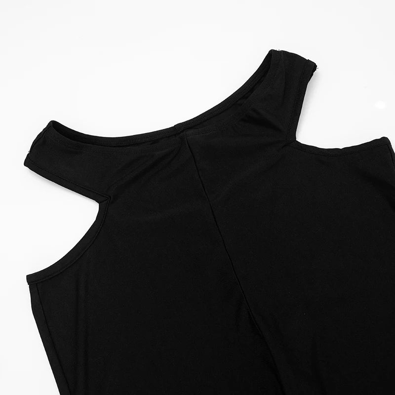 Weird Puss Furry Sexy 2 Piece Set Women Tracksuit Backless Tank Tops+High Waist Hollow Bike Shorts Nightclub Matching Outfits