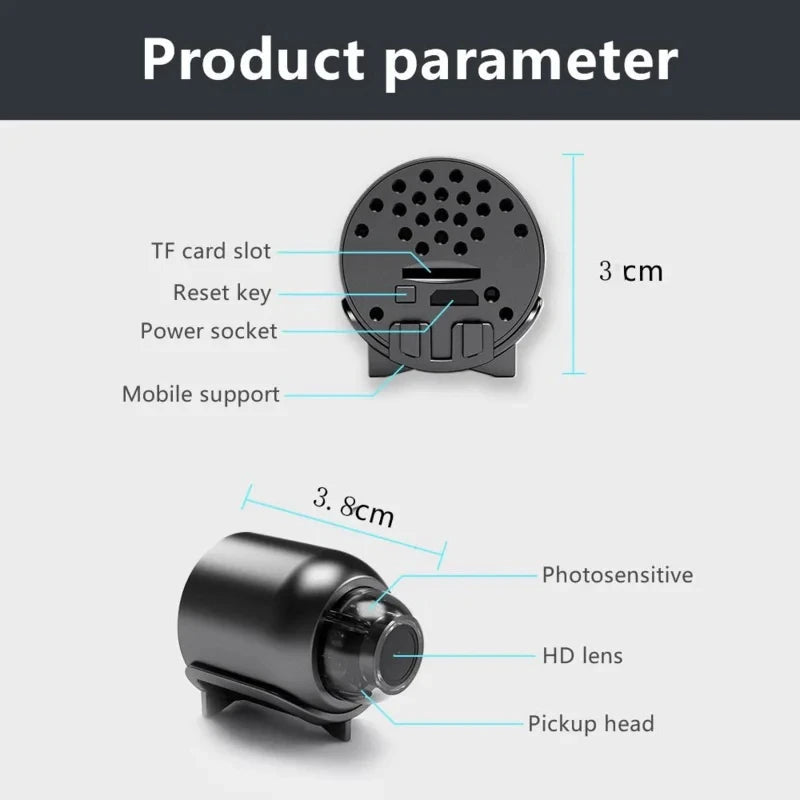 Wireless WiFi 1080P HD Mini Camera Baby Monitor Indoor Security Surveillance Night Vision IP Cam Video Recorder Safety Camcorder