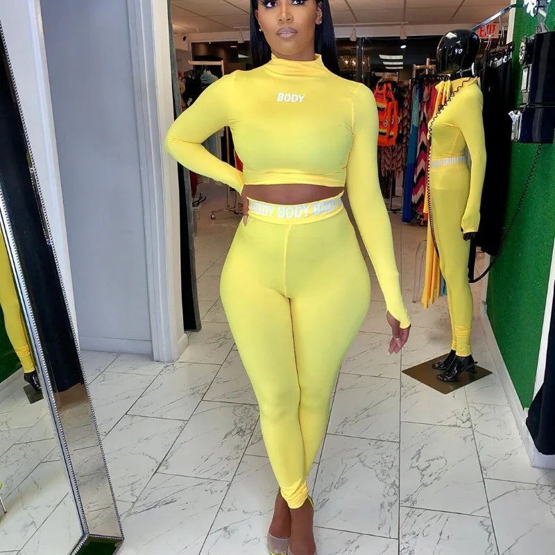 European and N Women's Clothing Hot Cross-border Trade Autumn and Winter Sexy Solid Color Tight Long-sleeved Suit