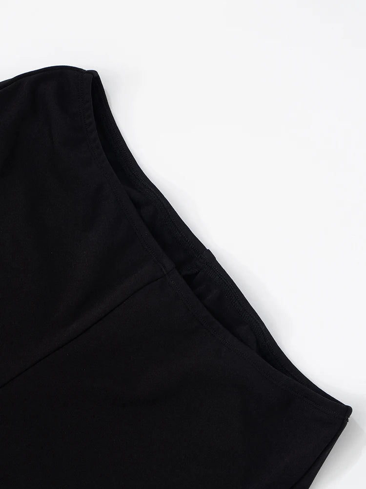 Weird Puss Casual Tracksuit 2 Piece Set Women Contrast Lace-Up Halter Backless Camisole+Stretch Pants Simple Fashion Outfits