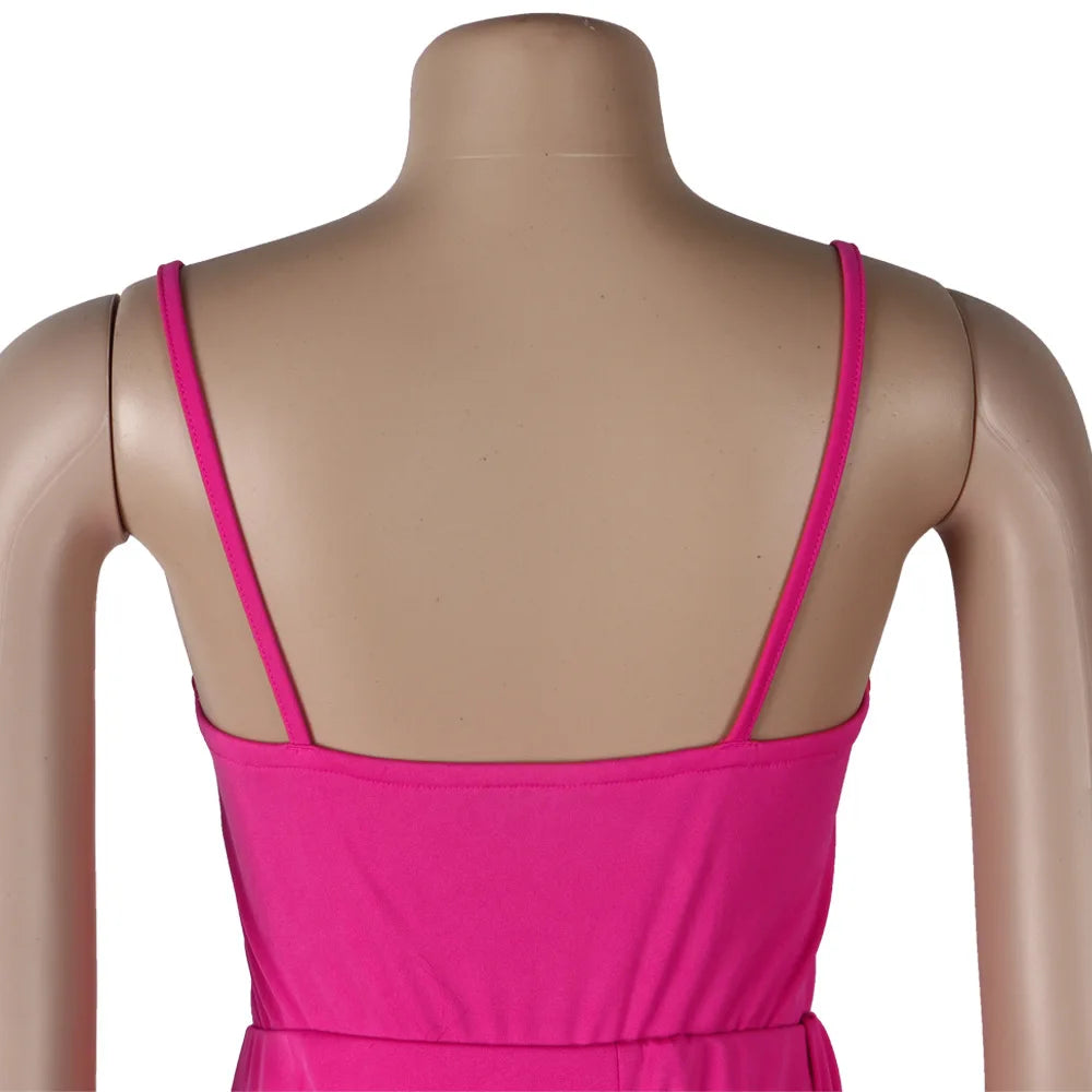 Weird Puss Summer 2 Piece Set Women Sexy Hollow See Through Bodysuit Top+Ruffles Pants Vacation Beach Matching Clubwear Outfits