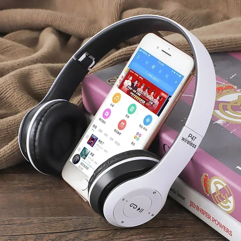 Bluetooth 50 Wireless Headphones Foldable HIFI Stereo Bass with Mic USB Adapter for iPhone Gaming