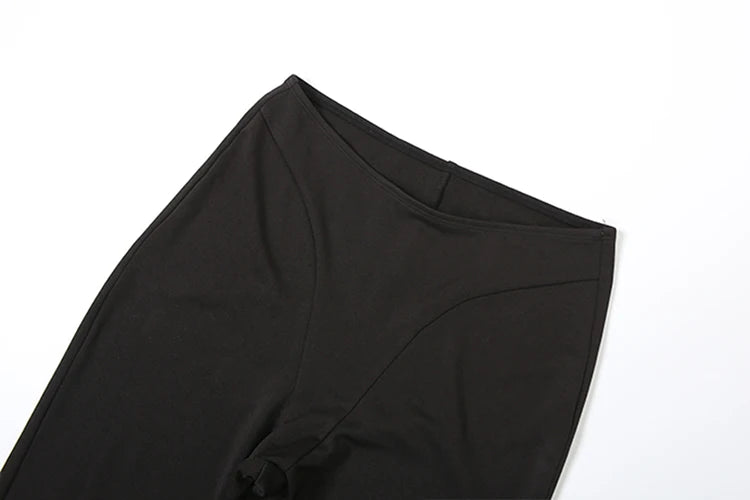 Weird Puss Sexy Hipster 3 Piece Set Woman Camisole+Turtleneck Hollow Full Sleeve Crop Tops+Pants Street Stretch Street Outfits