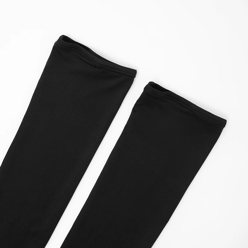 Weird Puss Sexy Women Tracksuit 3 Piece Set Fall Trend Side Split Bodysuit+Gloves+Leggings Matching Hipster Activity Streetwear