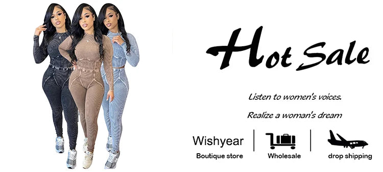 Fitness Blue Knitted Ribbed Street Jogging Tracksuits Women's Long Sleeve Crop Tops and Pants Two 2 Piece Sets Birthday Outfits