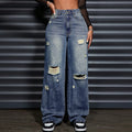 Denim Jeans For Women Ripped Jeans Straight Leg Pant Womens Business Casual Pants Black Work Pants Womens Baggy Jeans Ropa Mujer