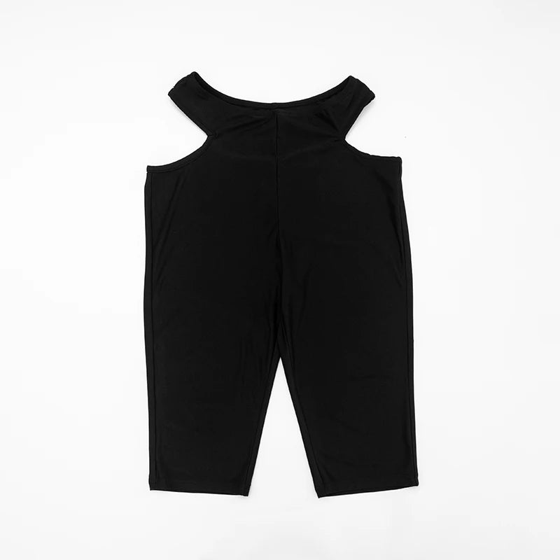 Weird Puss Furry Sexy 2 Piece Set Women Tracksuit Backless Tank Tops+High Waist Hollow Bike Shorts Nightclub Matching Outfits