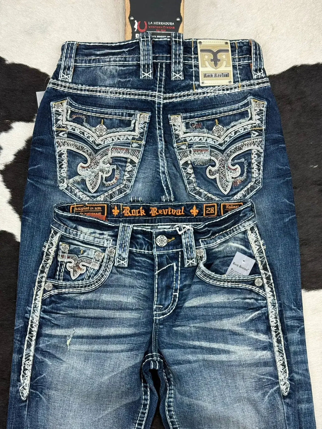 Hip Hop Harajuku Wide Pants Y2K New Gothic Revival Mens Jeans Foliage Bootcut Women Blue Denim Embroidery Pocket Streetwear