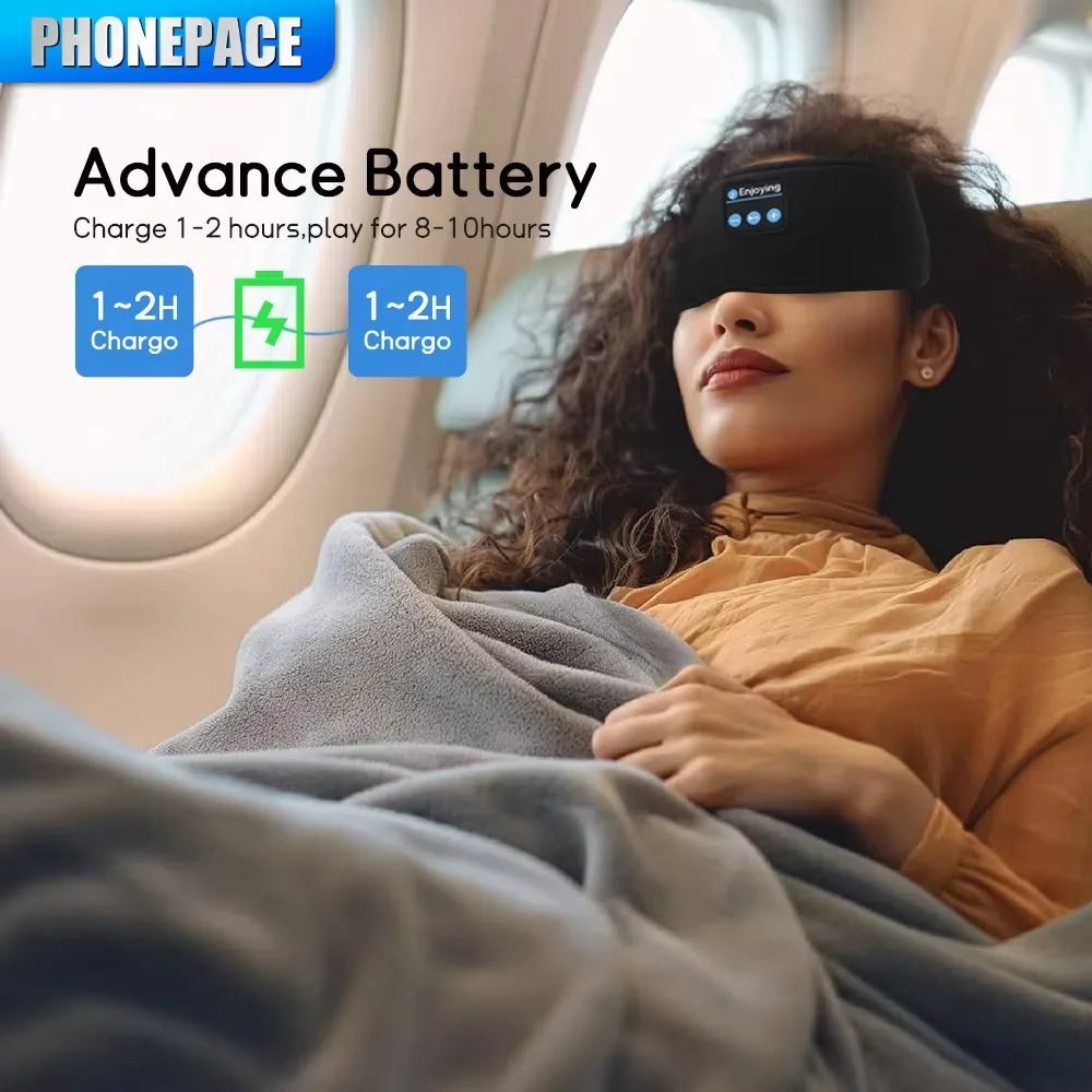 Bluetooth Earphones Sports Sleeping Headband Elastic Wireless Headphones Music Eye Mask Wireless Bluetooth Headset Headband