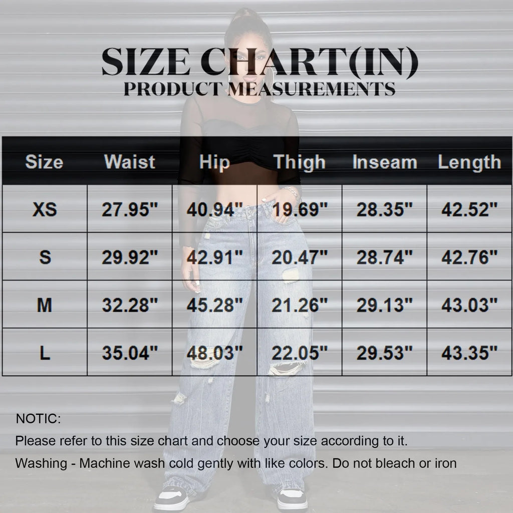 Denim Jeans For Women Ripped Jeans Straight Leg Pant Womens Business Casual Pants Black Work Pants Womens Baggy Jeans Ropa Mujer