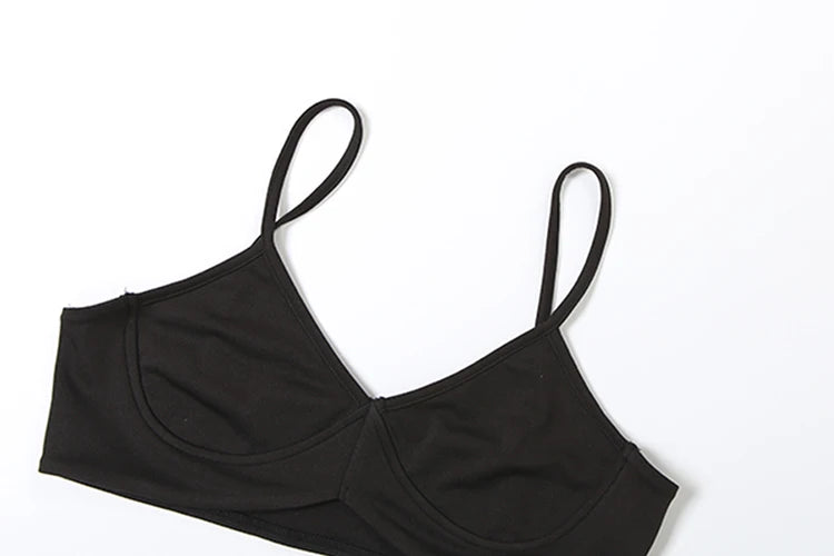 Weird Puss Sexy Hipster 3 Piece Set Woman Camisole+Turtleneck Hollow Full Sleeve Crop Tops+Pants Street Stretch Street Outfits